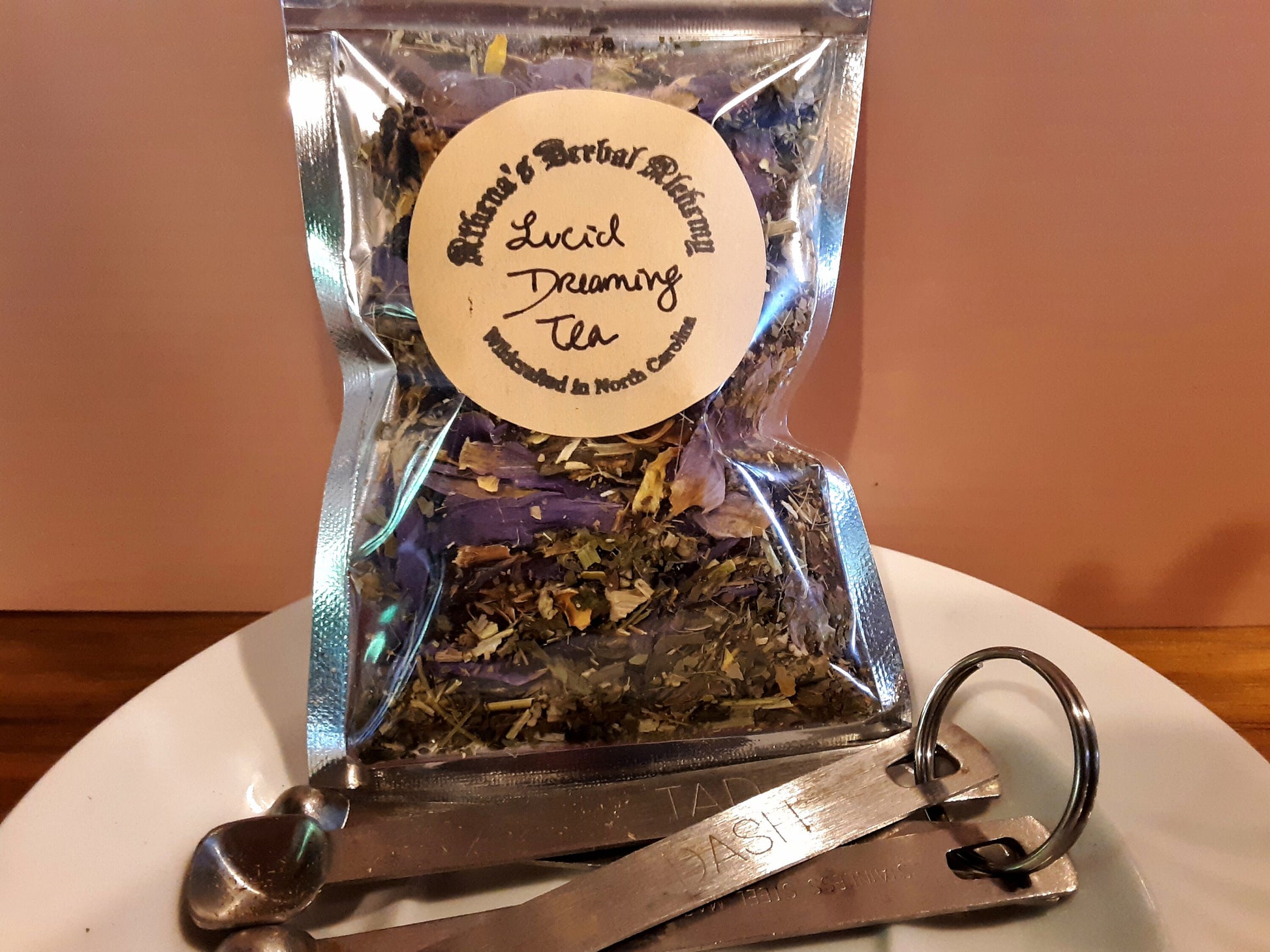 Lucid Dream Tea~ Organic~Herbal Blend~Egyptian Blue Lotus, Mugwort, Passionflower, Butterfly Pea, Peppermint, Sleep-aid, Anxiety, With Tea Bags - Athena's Herbal Alchemy