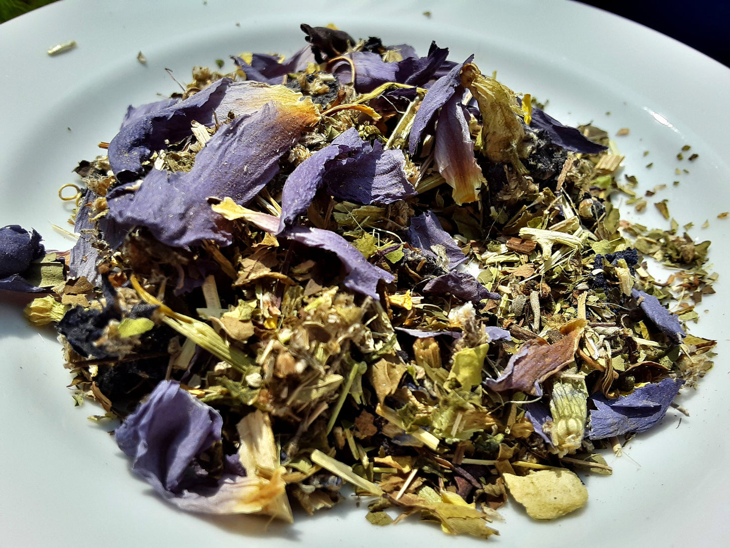 Lucid Dream Tea~ Organic~Herbal Blend~Egyptian Blue Lotus, Mugwort, Passionflower, Butterfly Pea, Peppermint, Sleep-aid, Anxiety, With Tea Bags - Athena's Herbal Alchemy